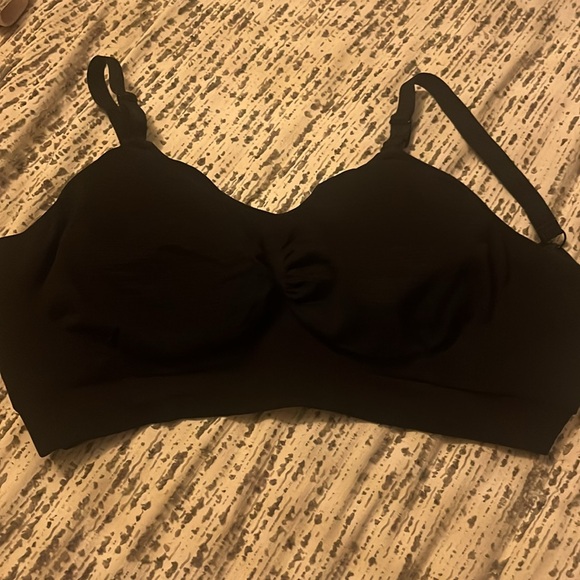 XL Busty Kindred Bravely Maternity Nursing Wire Free Bra Black - Picture 4 of 6